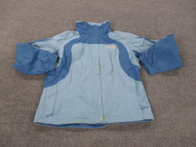 The North Face Jacket Adult M Blue Nylon Coat Hyvent Full Zip Mock Neck Womens
