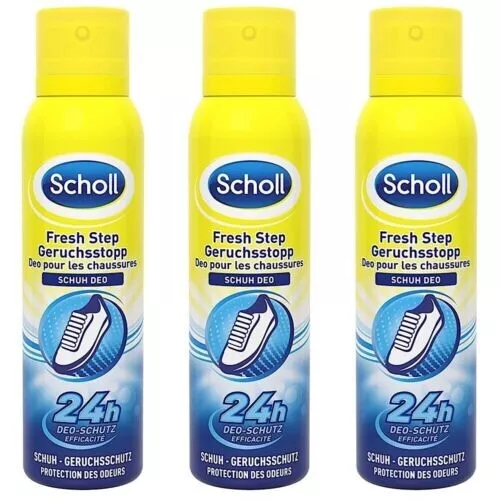 ✅ Scholl Fresh Step Geruchsstopp Schuhspray Schuhdeo Deo Spray 3x 150ml ✅