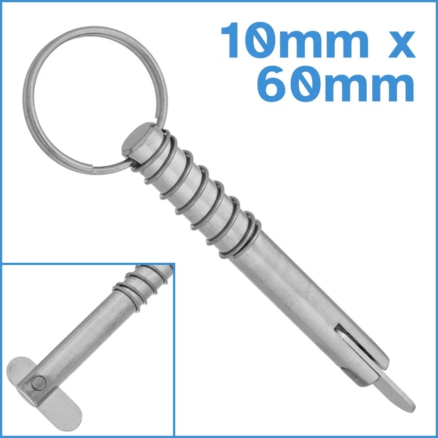 10MM X 60MM Spring Loaded Quick Release Clevis Pin 316 Stainless Steel