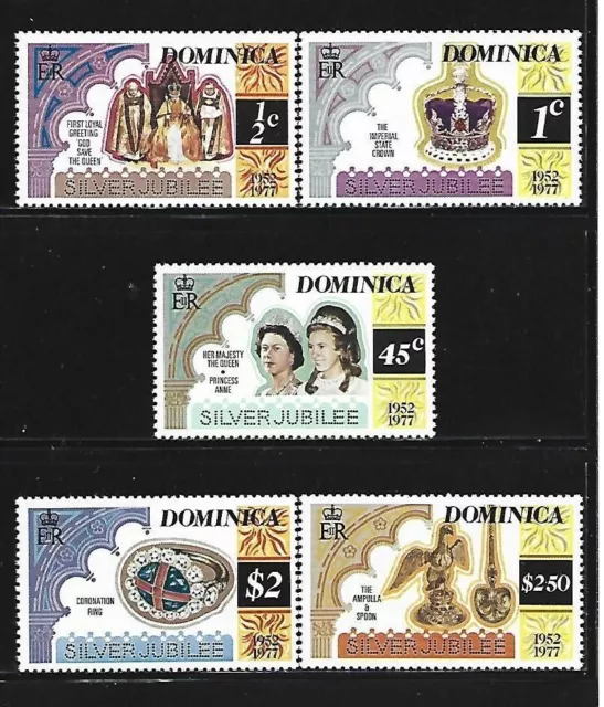 DOMINICA. Año: 1977. Tema: 25º ANIV. DE LA ASCENSION AL TRONO DE ISABEL II.