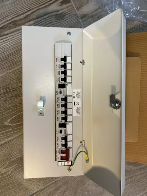 Honeywell 16 Way Populated White Metal Consumer Unit 10 Mcbs Type A RCD 100A