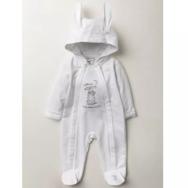 BNWT Baby Girls Boys Pramsuit   - Guess  Love You to the Moon 0-9M  - White  abg