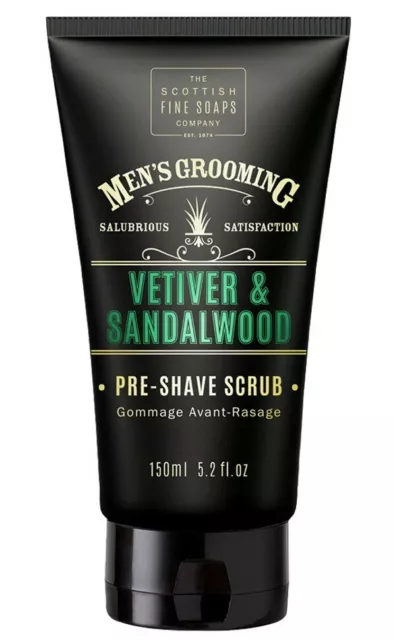 Pre-Shave Scrub VETIVER & SANDALWOOD Peeling - THE SCOTTISH FINE SOAPS COMPANY