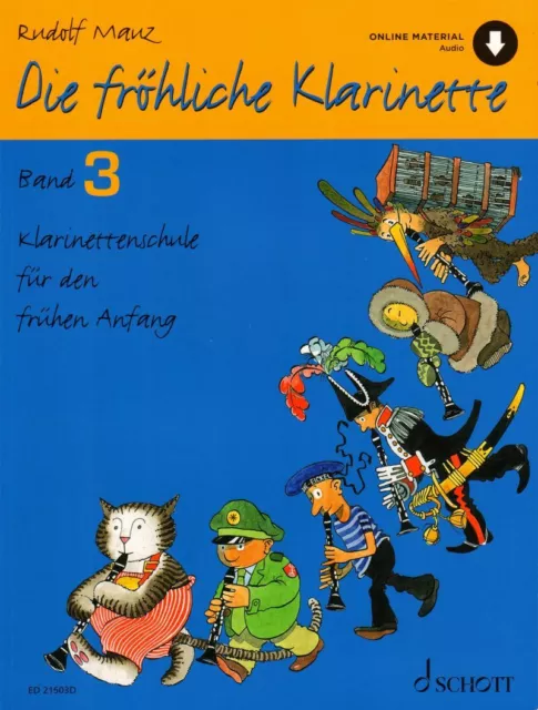 Rudolf Mauz Die fröhliche Klarinette Band 3 Schule Lehrbuch Noten Download Code