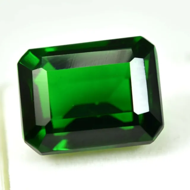 Natural Russian Chrome 12.60 Ct Green Diopside Cut gemstone GIE Certified