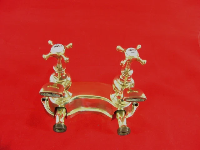 ANCIEN ROBINET BRONZE ou laiton salle de bain EUR 69,00 - PicClick FR