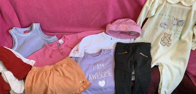 Baby clothes Bundle age 3-6 mths girls Tops shorts tights dress babygrow summer