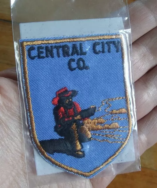 Vintage Travel Souvenir Collectors Patch Central City Colorado Miner