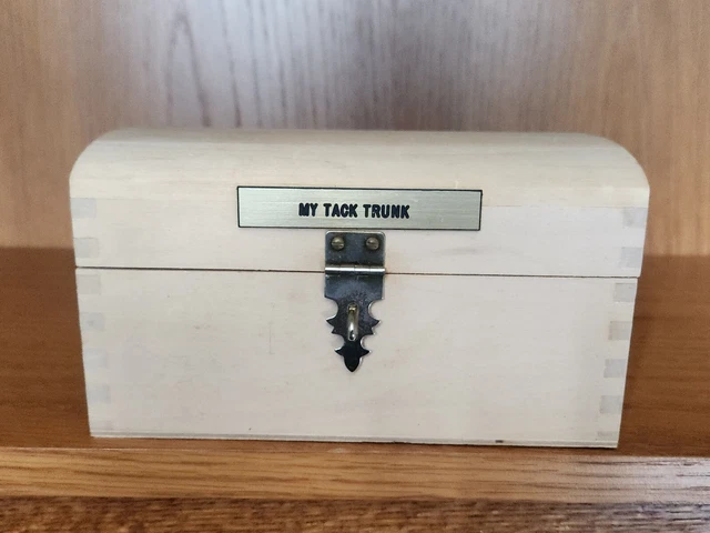 Vintage Breyer Tack Trunk Wooden Natural