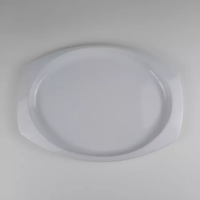 Nustone Melamine Plate / Platter Thunder Group White N-212W 12" x 9" USED