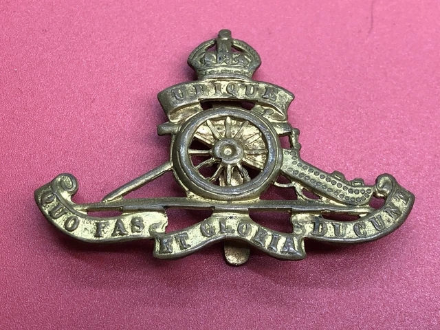 ORIGINAL WW2 BRITISH Army Royal Artillery Kings Crown Cap Badge £8.00 ...