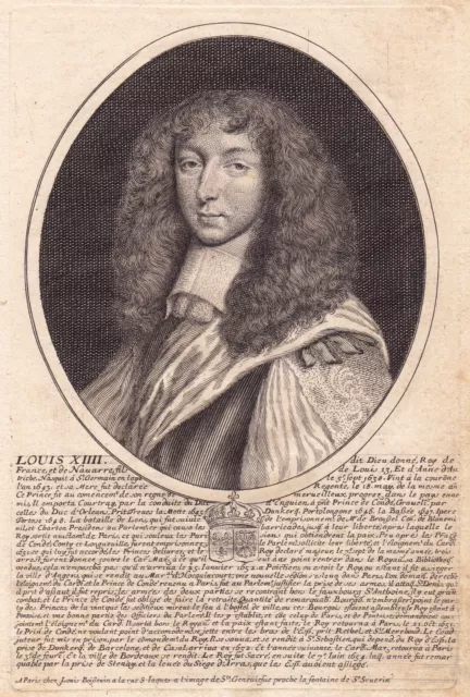 Portrait XVIIe Louis XIV Jeune Roi de France Versailles Louis Boissevin c 1654