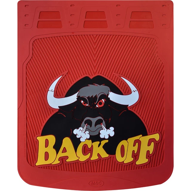 M&C 'Back Off' Bull Semi-Truck Mud Flaps - 24in.W x 30in.H, Pair M&C 'Back Off' Bull Semi-Truck Mud Flaps - 24in.W x 30in.H, Pair