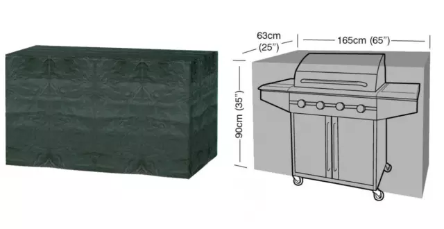 Garland W1120 Polyethylene Weather Proof XL Classic BBQ Barbecue Cover Green