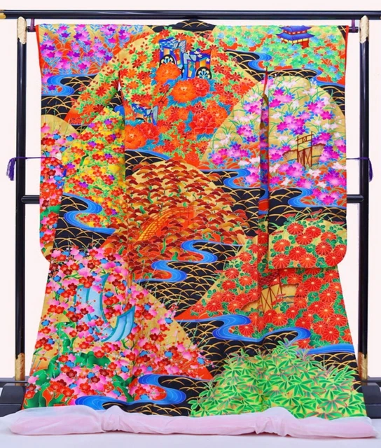 Japanese Kimono Uchikake Wedding Pure Silk  japan 256