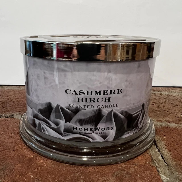 Homeworx  CASHMERE BIRCH Scented Candle 18oz 4 wick by Harry Slatkin NEW