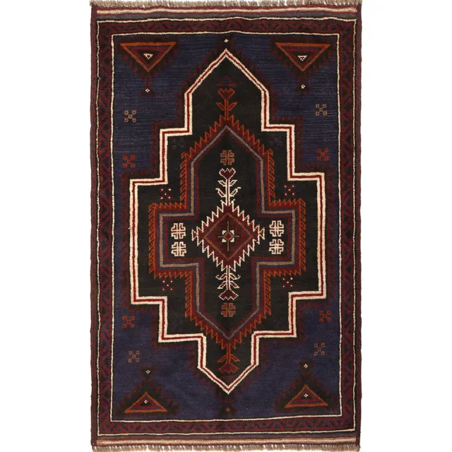 Tribal Handmade Traditional Afghan Oriental Baluchi New Rug 2'9x4'5 ft R19210