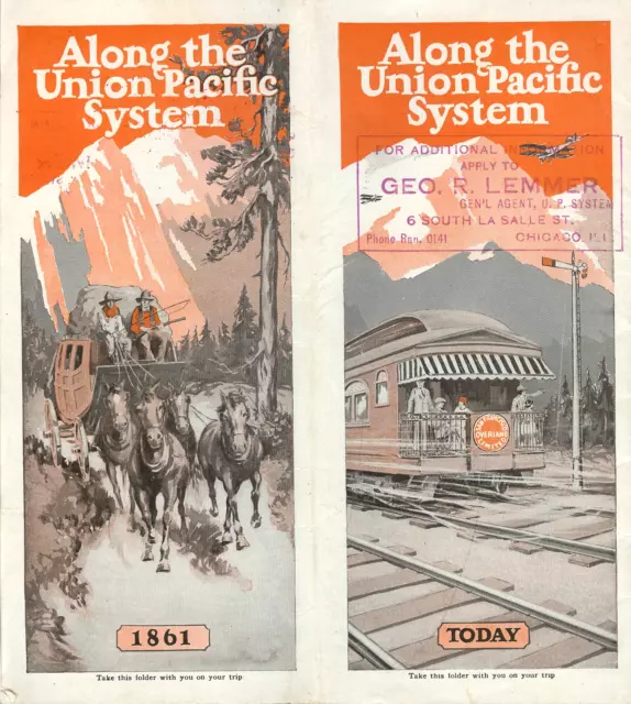 Along the Union Pacific System Booklet 1925 Railroad - Shipping Included