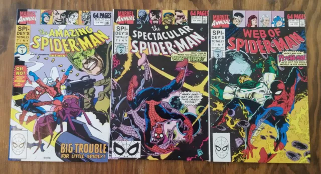 Spider-Man Annual Lot of 3. Amazing 24 Spectacular 10 Web 6. NM Near Mint 9.4