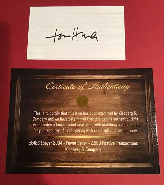 Tom Hulce Signed Index Card Autographed Signature Actor Animal House COA