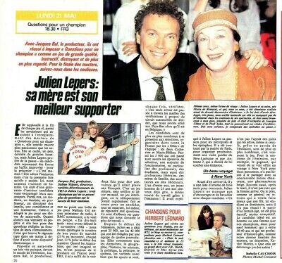 Julien Clerc clipping coupure de presse 1990 