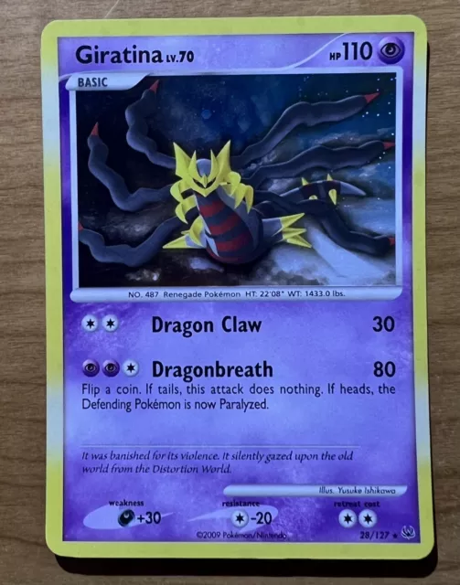 Giratina 28/127 Reverse Holo Platinum Pokemon Card 2009 Values - MAVIN