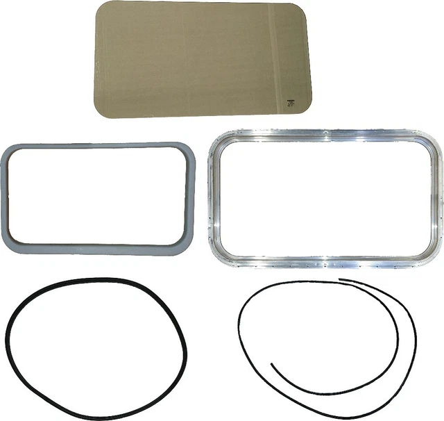 Rear Bunk Window & Frame Bundle for Peterbilt / Unibilt Sleepers - Clear