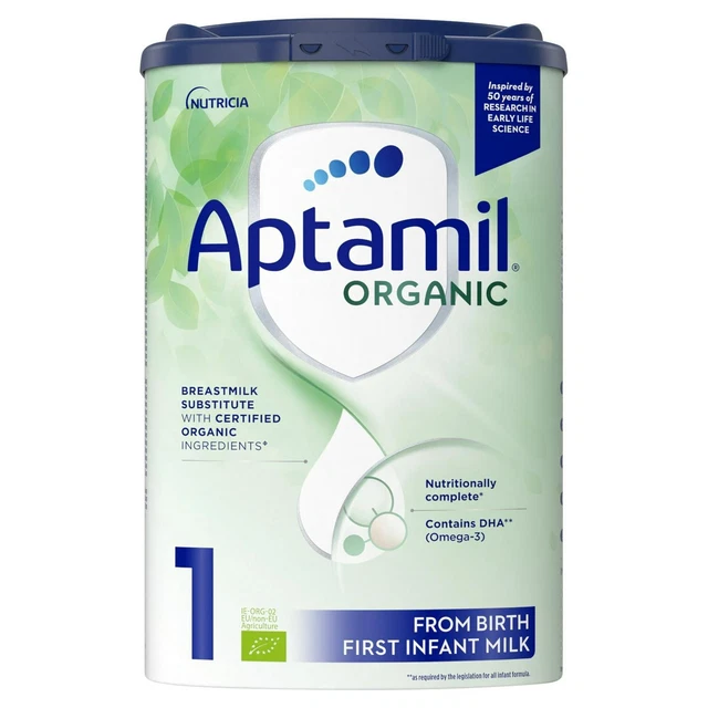 Leche Aptamil Orgánica 1 Primer Bebé desde el Nacimiento 800 g