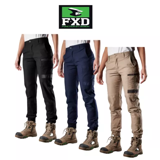 FXD Men WP-4 Stretch Cuffed Work Pants Lighterweight Strong Cotton Canvas WP4