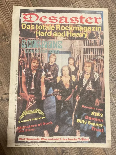 Desaster Nr 9/84 Fanzine Magazin Heavy Metal Metallica interview Scorpions Kiss