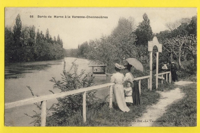 cpa FRANCE St MAUR des FOSSÃS Marne La VARENNE CHENNEVIERES EmbarcadÃ ̈re A SADOUX