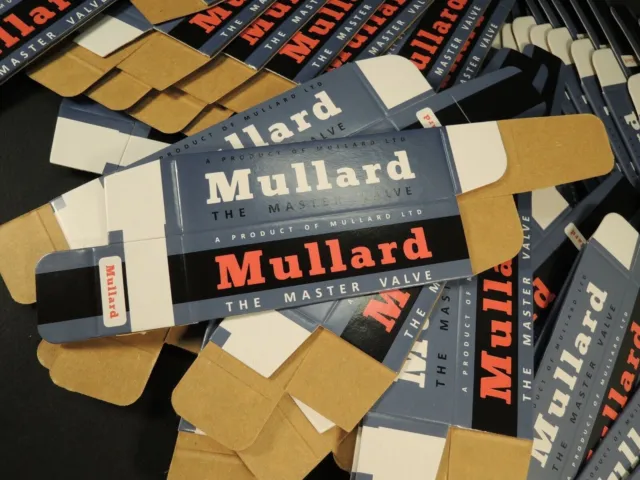 50 x MULLARD TUBE-BOX CARTON BOX for Radio Tubes 12AU7-12ax7/ecc803S,E83CC,E88CC