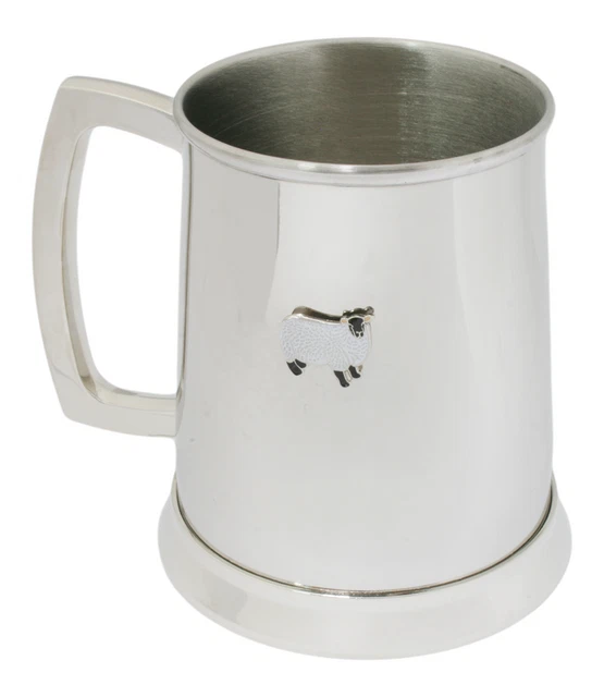 Suffolk Sheep Stainless Steel One Pint Beer Tankard Mug Personalised Gift 695