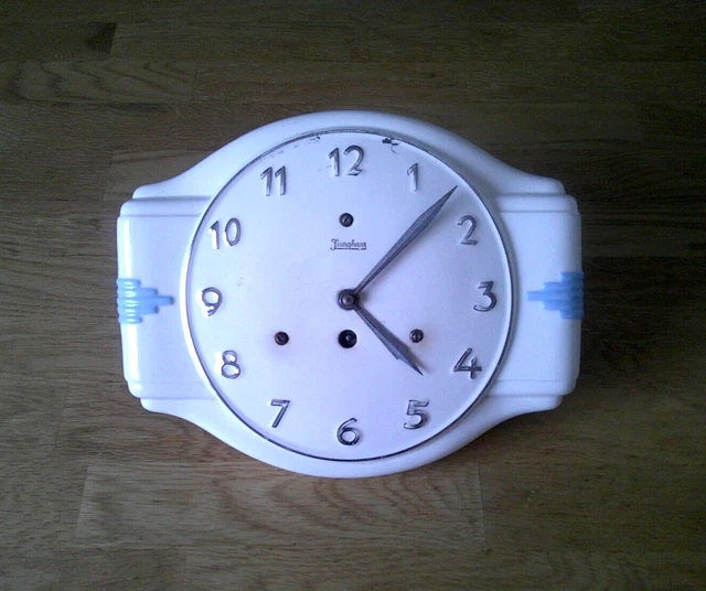 Orologio Da Parete In Ceramica Anni 40 Junghans Ceramic Wall Clock 40'S