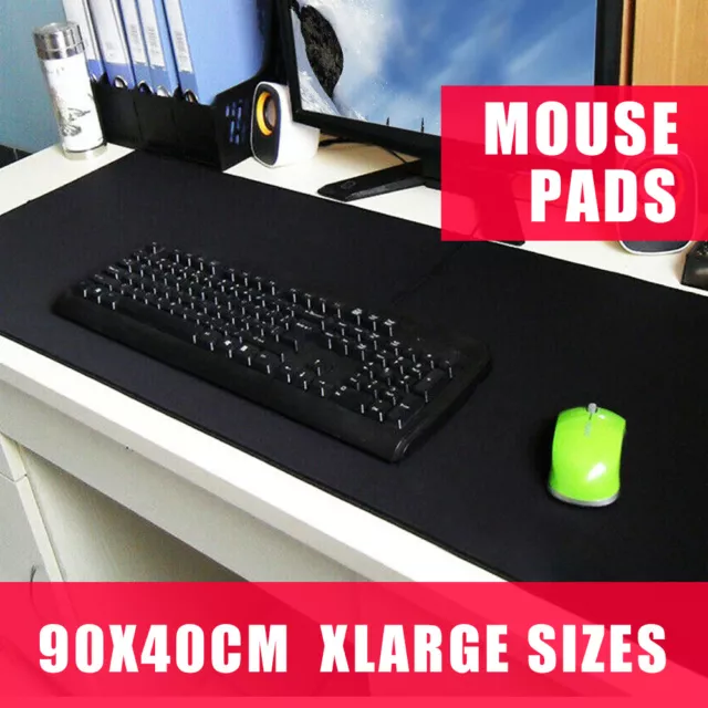 Ergonomic Gaming Mouse Pad Desk Mat Anti-slip Rubber Speed Mousepad Black90X40CM