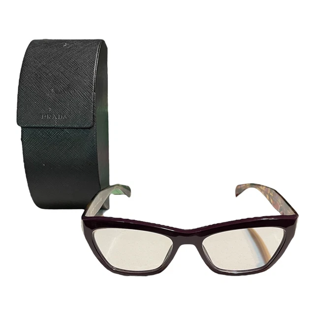 Women’s Prada B VPR18O 54 18 ROM-1O1 135 Eyeglasses Frames 27D W/Case Purple