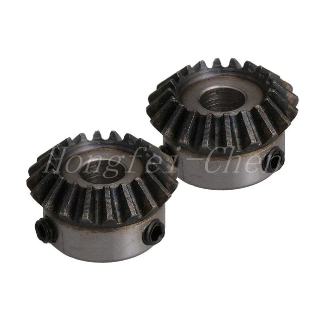 2 Pieces Bevel Gears Wheel 45# Steel for 1.5 Module Bevel Gear Wheel 2.6x1.8cm