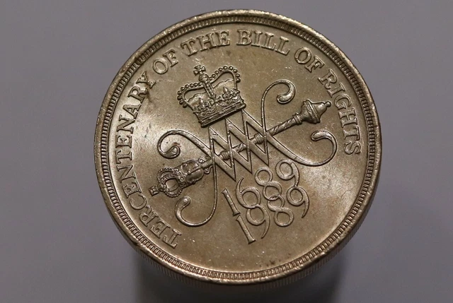 Uk Gb 2 Pounds 1989 Bill Of Rights B29 #K8390