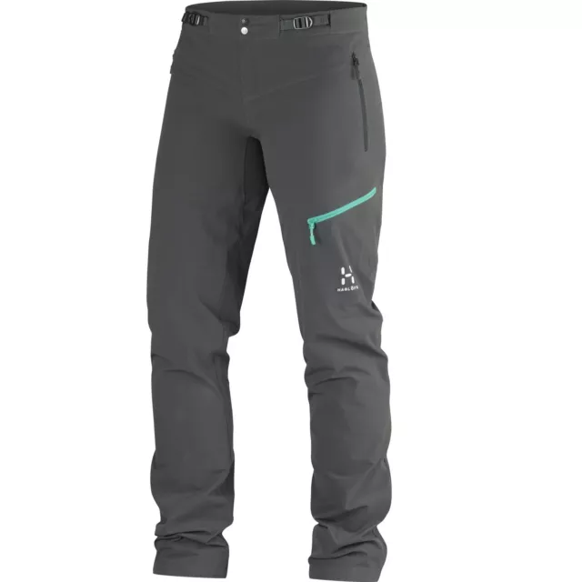 Haglöfs Lizard II Pant Women, leichte Damen-Softshellhose, magnetite, Gr. 34