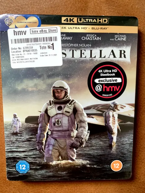Interstellar Steelbook Limited Edition (HMV Exclusive) 4K UHD Ultra HD Blu ray