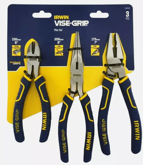 Brand New - Irwin ProTouch™ Vise-Grip 3 Piece Plier Set