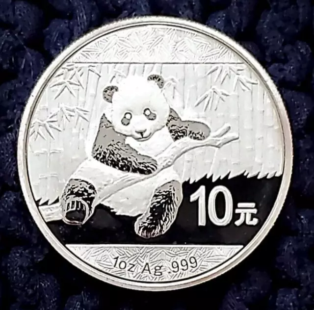 2014 Chinese Silver Panda 1 oz .999 Fine Silver Coin BU In Capsule UNC