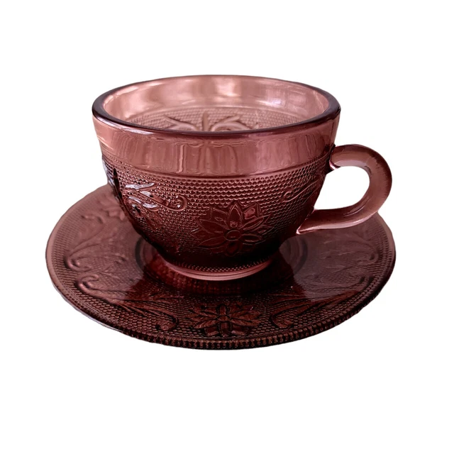 TIARA Sandwich Plum Amethyst Cup and Saucer Set