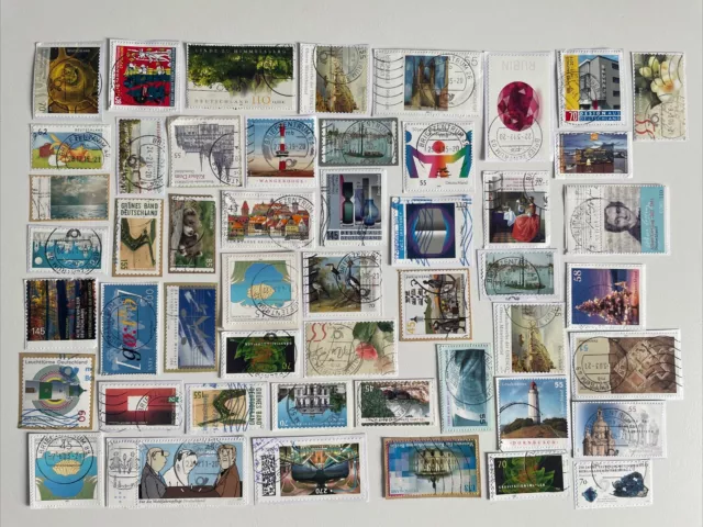50 Briefmarken Zuschlag- & Sondermarken ab 2001 gestempelt Bund LOT BRD