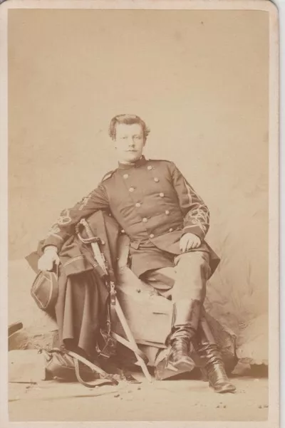 Photo CDV officier 1870 Siege de Paris