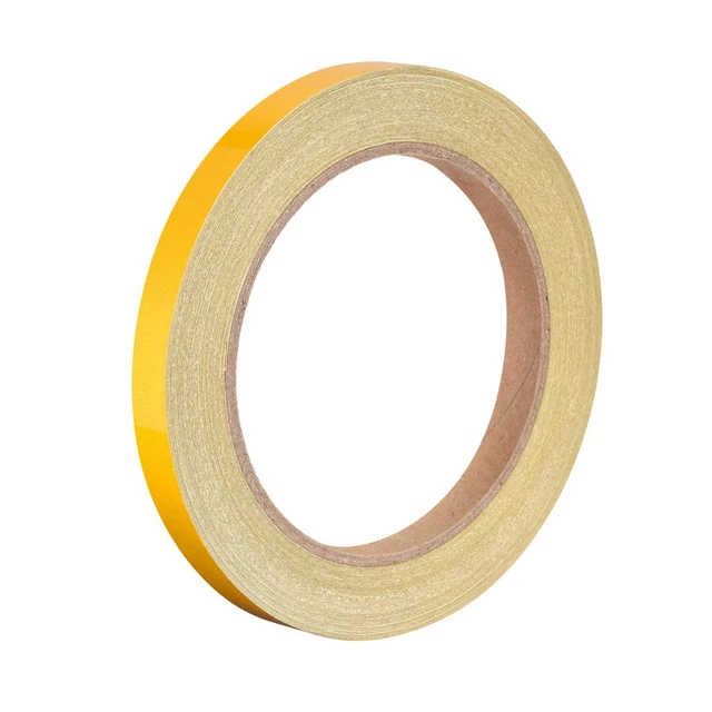 Reflektierendes Klebeband 10 mm x 25 m wasserdichtes Warnband im Freien gelb