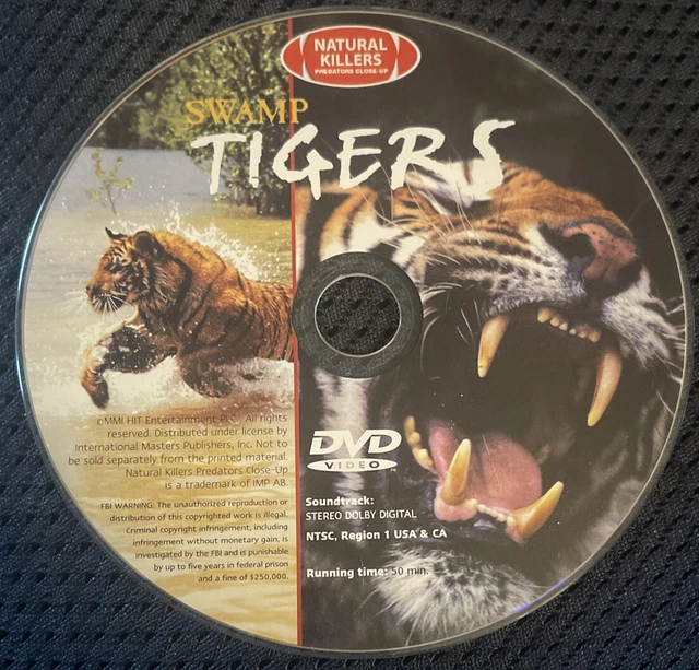 SWAMP TIGERS NATURAL Killers Predators Up Close DVD (NO BOOKLET!) DISC