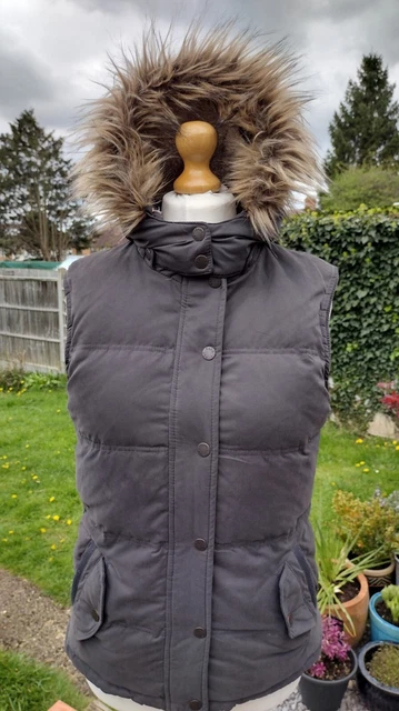 FAT FACE WOMENS Size 12 Hooded Down Feather Sherpa Fleece Lined Gilet Vgc 11.99 PicClick UK