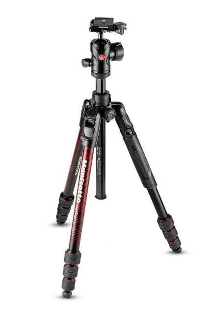 MANFROTTO Trépied MKBFRTA4RD-BH Trépied Befree Rouge Avec Tête à Bille + Bo