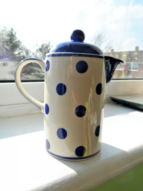 Whittard of Chelsea Tea Clipper blue spot coffee pot